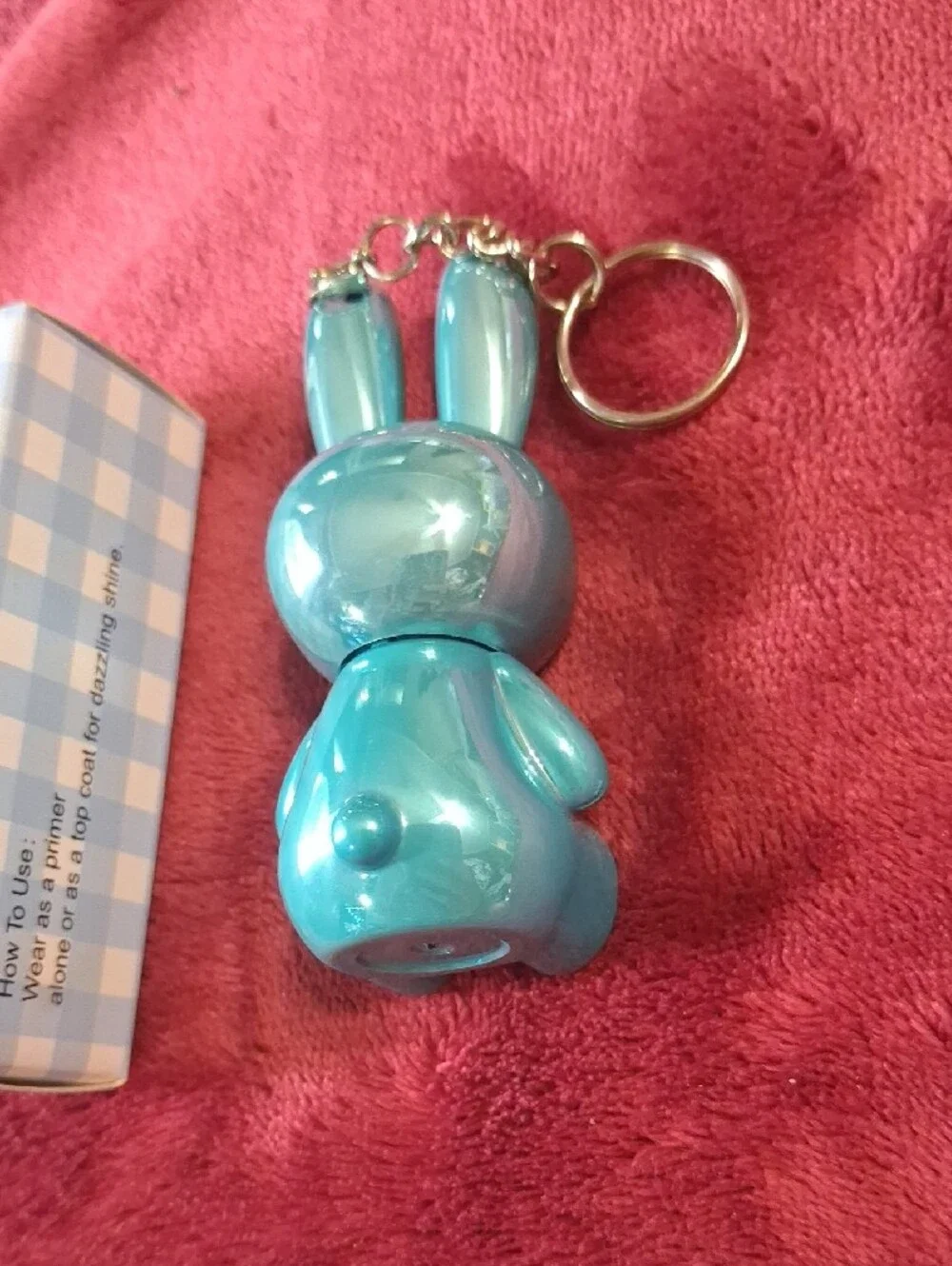 Kati Bunny Lip Gloss Keychain - Teal